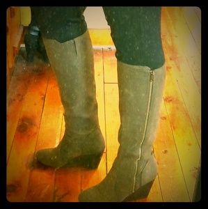 Brown knee high fergalicious boots
